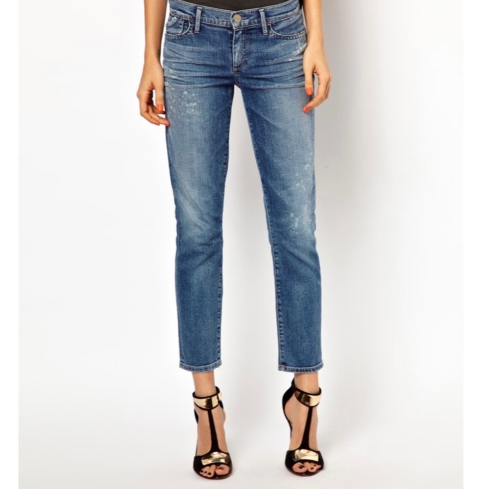 GOLDSIGN_ Women's Blue Frontier Slim Leg Jean